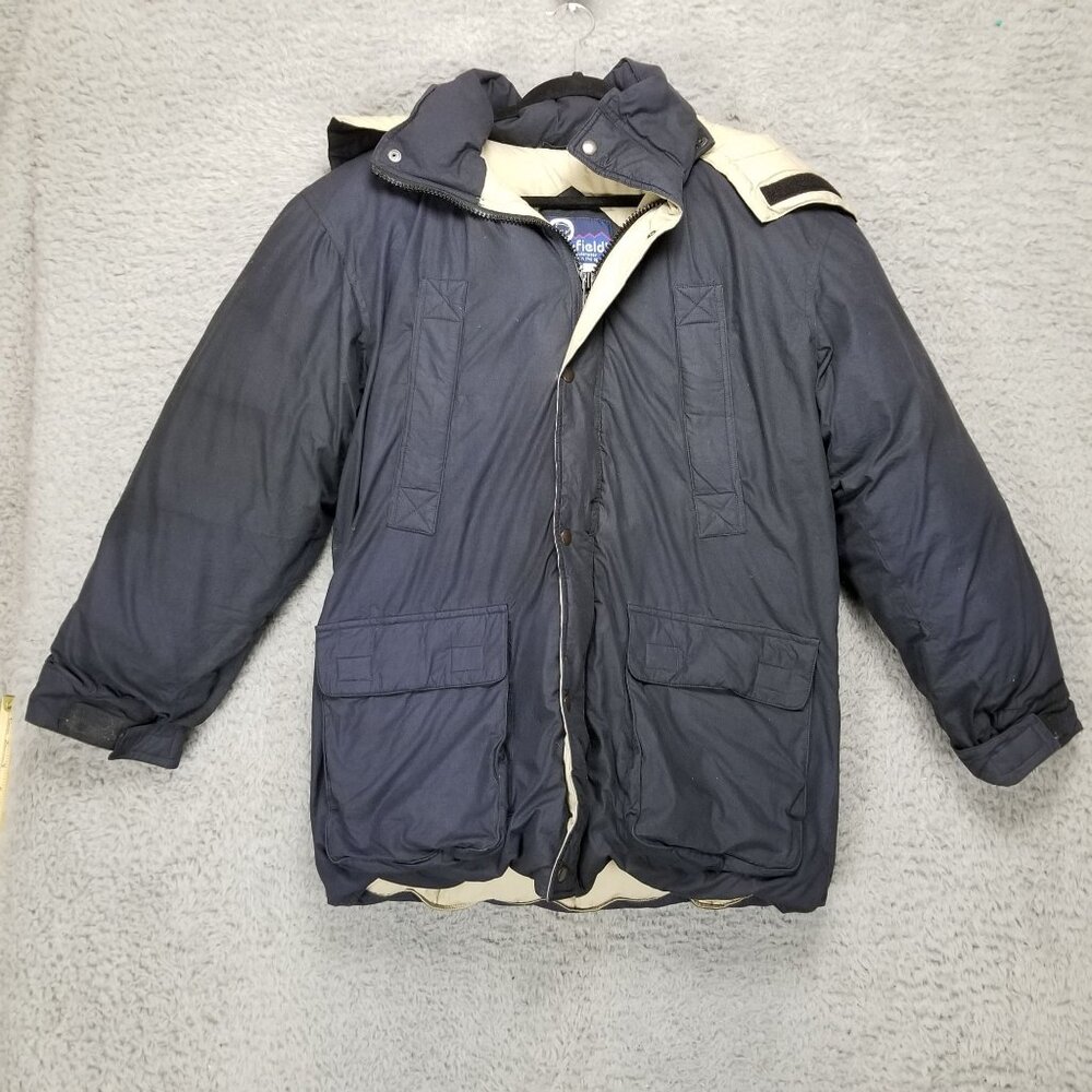 Penfield Jacket Mens Medium Black Down Insulation Hooded Parka